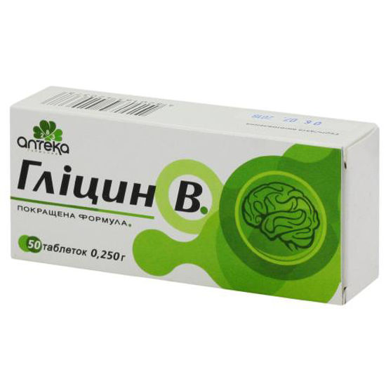 Гліцин B таблетки 250 мг №50